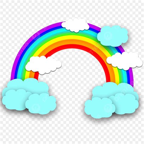 Rainbow Cloud Clipart Transparent Png Hd Cartoon Blue Clouds Rainbow