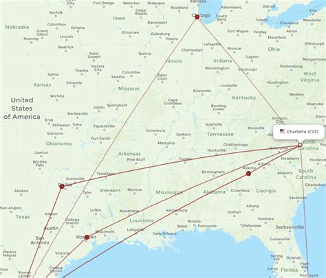 All Flight Routes From Monterrey To Charlotte Mty To Clt Flight Routes