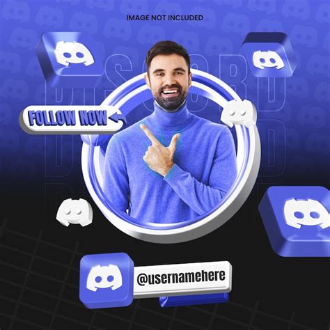 Discord Social Media Banner Profile Template With 3d Discord Icon