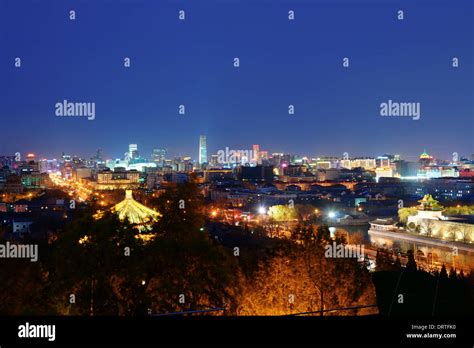 Beijing urban architecture and city skyline at night Stock Photo - Alamy