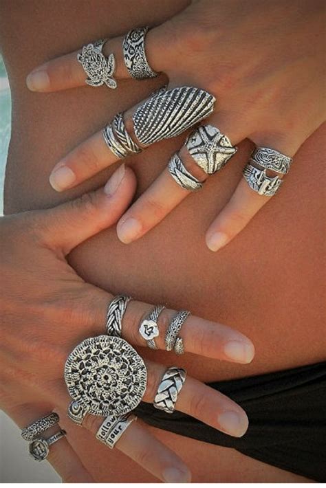 Chunky Boho Ring In Sterling Silver ~ Boho Rings Ring Stacks Bohemian