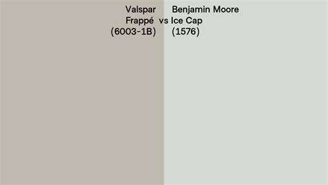 Valspar Frapp B Vs Benjamin Moore Ice Cap Side By Side