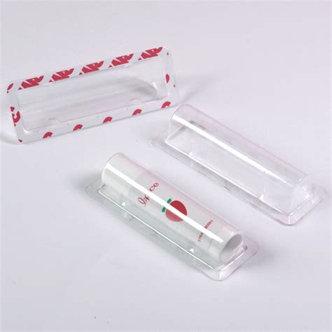 Plastic Clear Chapstick Lip Balm Blister Tray Adhesive Back Pet Pvc Pp