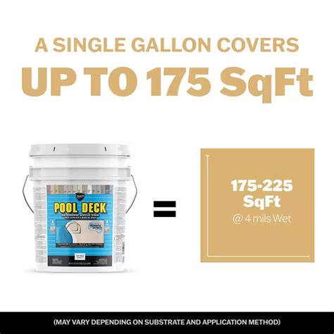 Pool Deck 5 Gal 9060 Cream Low Sheen Waterborne Acrylic Stain Ebay