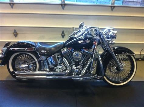 2005 Harley softail deluxe black custom lowered gangster heritage