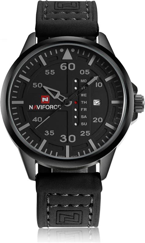 NAVIFORCE Fecha Hombres Cuarzo Casual Reloj Ejército Militar Deportes