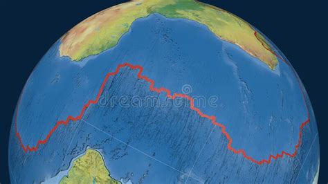 African Plate Outlined - Topographic Stock Illustration - Illustration ...