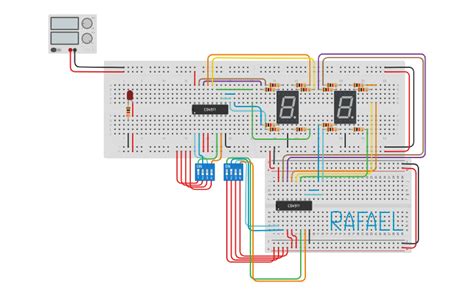 Circuit Design Decodificador Bcd 7 Segmentos Rafael Tinkercad