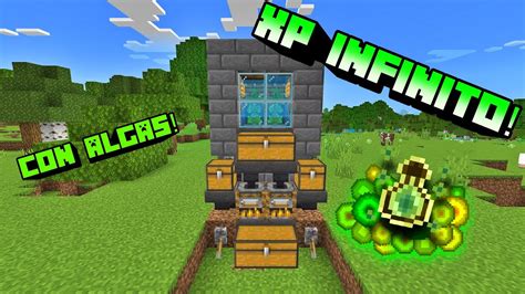 Granja Fácil de XP Automática con Algas Para Minecraft Bedrock 1 21 1