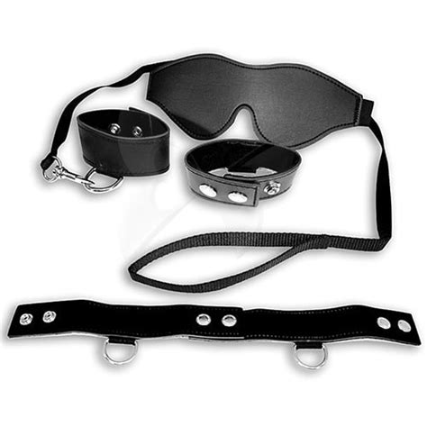 Sex Mischief Black Bondage Kit Handcuffs Convert Into Collar