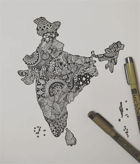 India Map Drawing Easy Method - Look for Designs