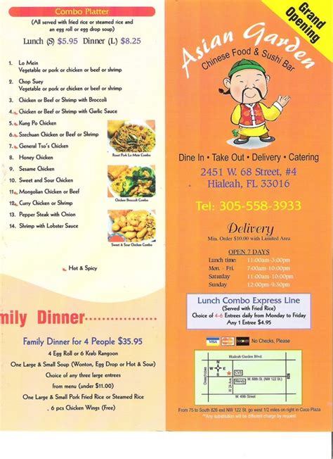 Menu - Asian Garden Restaurant