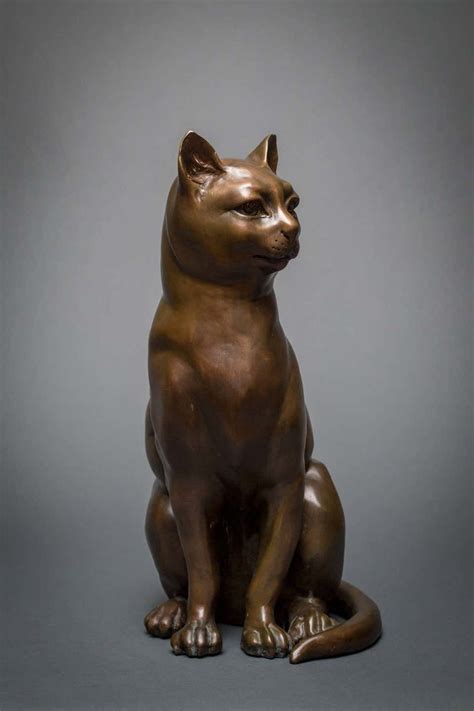 French Bronze Cat Sculpture | Animal sculptures, Cat statue, Sculpture