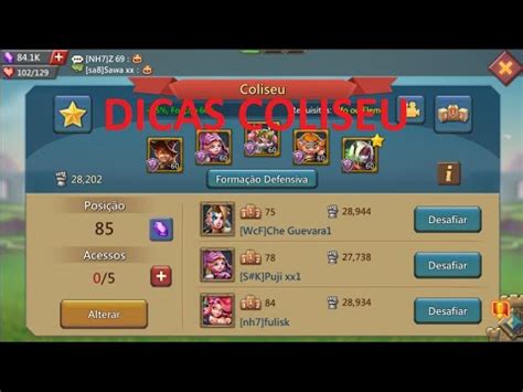 Lords Mobile Dicas De Coliseu Para Chegar Ao Topo Youtube