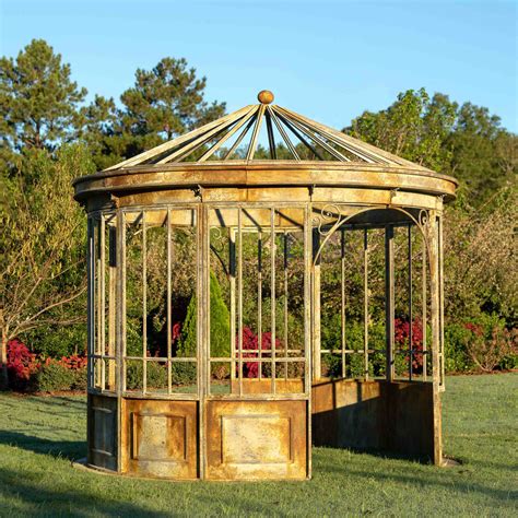 Vintage Verdigris Gazebo Aged Metal Luxury For Gardens Iron Accents