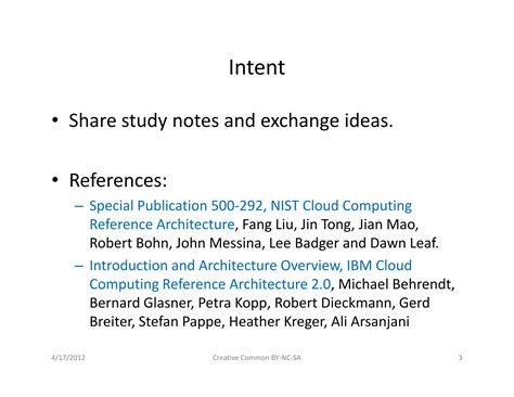 Cloud Computing Reference Architecture From Nist And Ibm Ppt