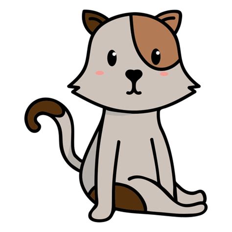 Cute Cat Sitting Illustration Png And Svg Design For T Shirts