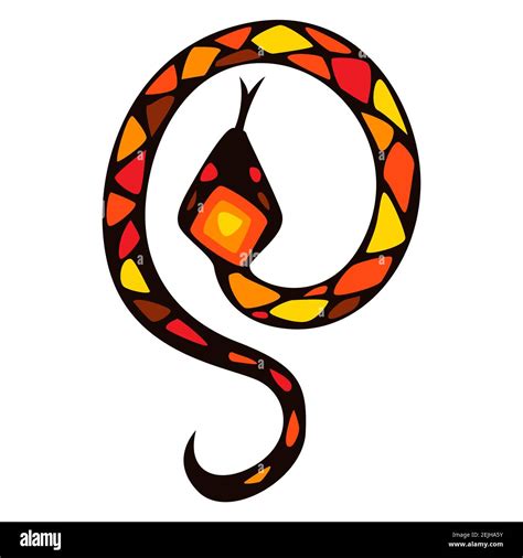 Illustration Of Stylized Snake Stock Vector Image Art Alamy