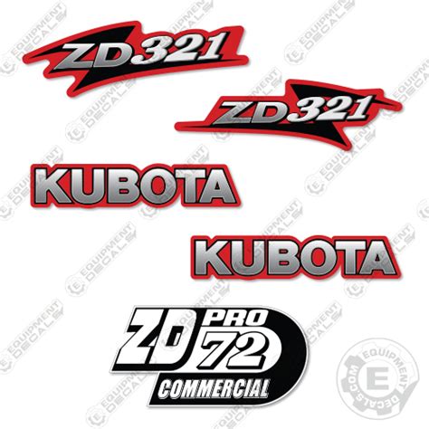 Fits Kubota Zd321 Decal Kit Mower Equipment Decals