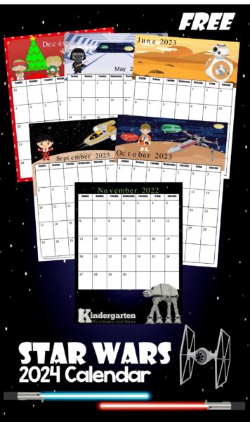 FREE Star Wars Calendar 2024 Printable, calendrier 2024 star wars ...