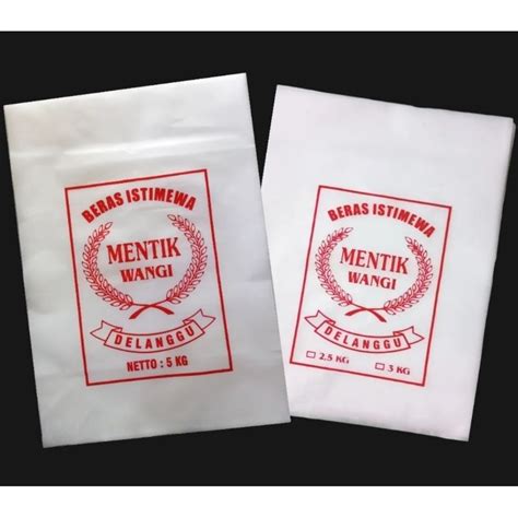 Jual Plastik Beras Kemasan Kg Kg Kg Mentik Wangi Isi Lembar