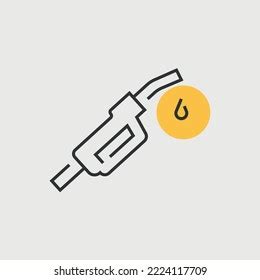 Gas Station Nozzle Pump Vector Icon Stock Vector (Royalty Free ...