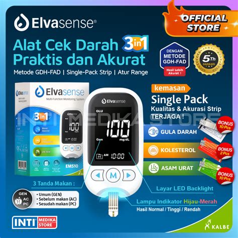 Jual Elvasense Kalbe Alat Cek In Gula Darah Kolesterol Asam