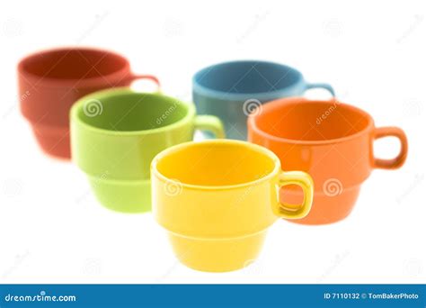 Colorful Espresso Mugs Stock Photography - Image: 7110132