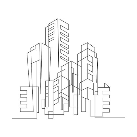 El Horizonte De La Ciudad Moderna Vector Premium