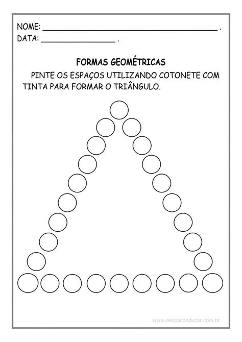 Atividade Triangulo Educação Infantil - Atividade de pintura das formas geométricas para Educação Infantil ...