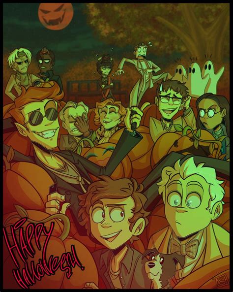 Happy Spooky month!! | Good omens book, Best, Angels and demons