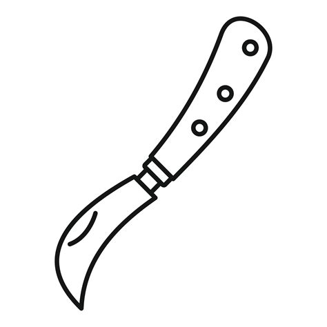 Garden knife icon, outline style 14423266 Vector Art at Vecteezy