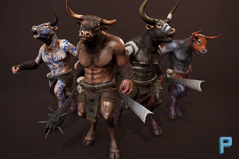 Minotaur Barbarian Characters Unity Asset Store