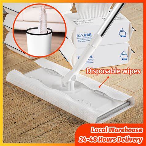 Electrostatic Dust Removal Paper Flat Mop Hand Free Washing Wet Dry