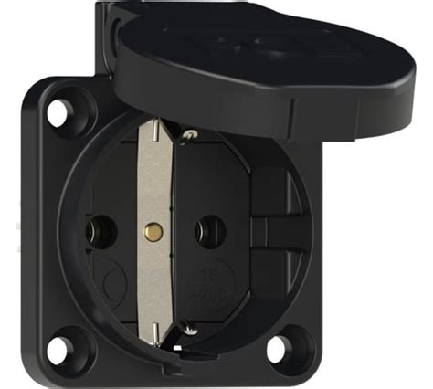 Встраиваемая розетка PCE 16A 220V 2P+E IP54 50х50 подключение сзади ...