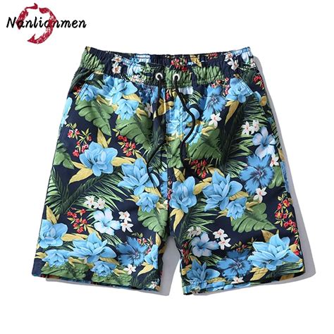 2017 Summer Floral Shorts Men Hawaiian Bermudas Hombre Mens Cotton Short Mens Homme Pantalones