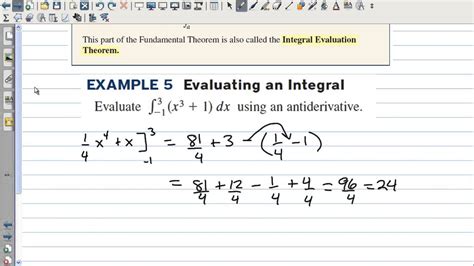 Ap Calculus Section 54 Fundamental Theorem Of Calculus Youtube