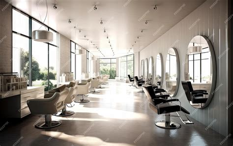 Premium AI Image | interior of modern hair salon Ai generative