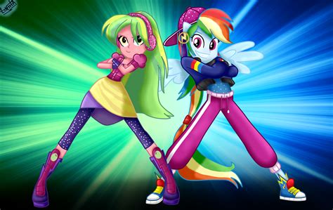 Rainbow Dash And Lemon Zest Dance Magic By Liniitadash23 On Deviantart