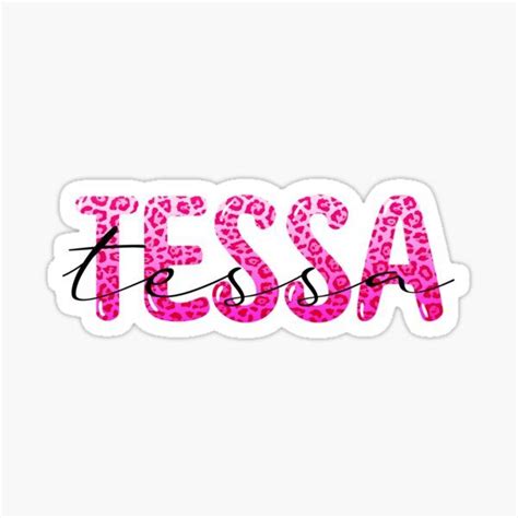 Tessa Pink Leopard Print Sticker For Sale By PJsPretties Pink