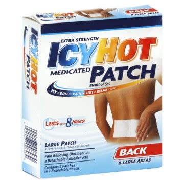 Icy Hot Pain Relieving Patch Extra Strength For Back Large Areas