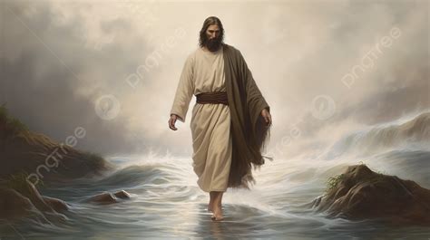 Jesus Walking In The Ocean Background Picture Of Jesus Walking On The