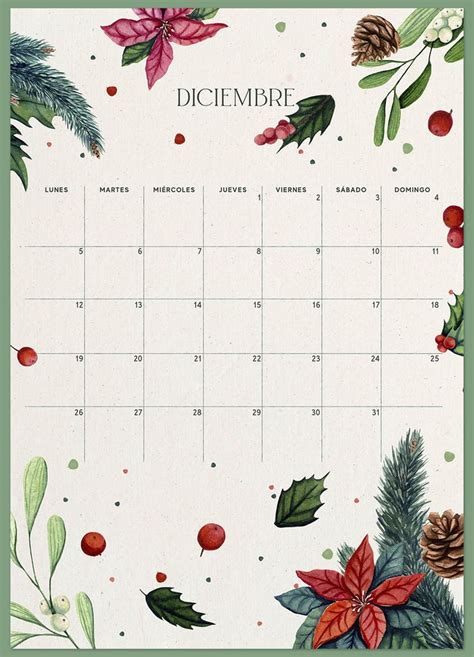 Calendario Diciembre Imprimible Y Fondo De Pantalla Mlc