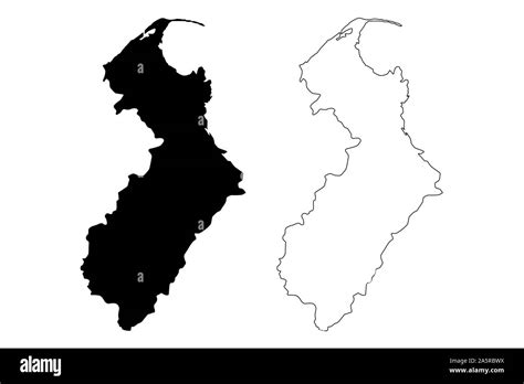 Tasman Region Regions Of New Zealand South Island Map Vector