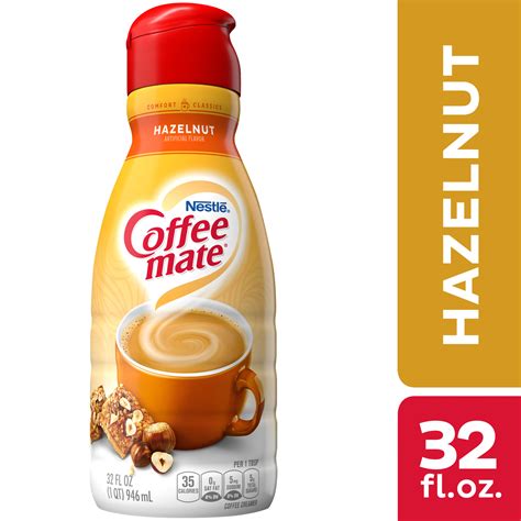 nestle coffee mate hazelnut liquid coffee creamer  fl oz walmart