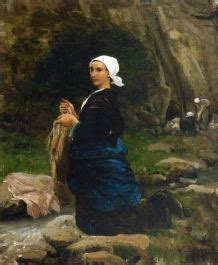 Une Blanchisseuse Bretonne A Breton Laundress By Jules Adolphe Aime