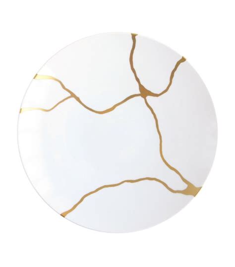 Bernardaud Gold Set Of 12 Kintsugi Dinner Plates 26cm Harrods UK