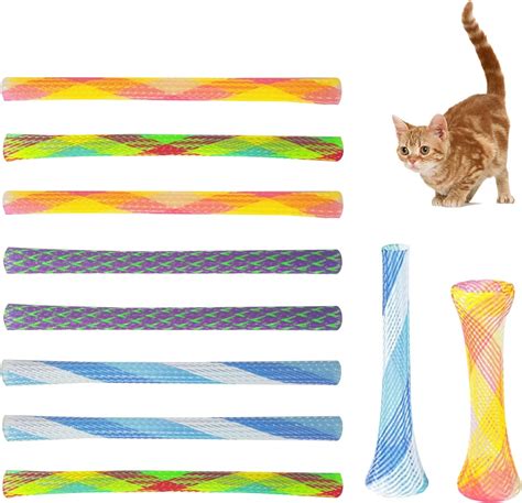 Amazon Andiker Pcs Cat Tube Toy Inch Nylon Mesh Telescopic