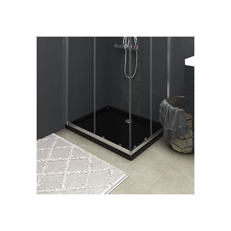 Receveur De Douche Rectangulaire Abs Noir 80x100 Cm Vidaxl à Prix Carrefour