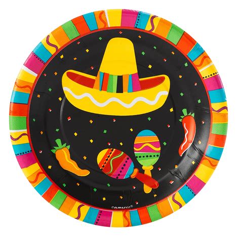 Fiesta Fun Dessert Plates - ThePartyWorks